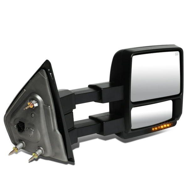 DNA Motoring TWM-006-T888-BK-AM Pair Powered+Heated+LED Trun Signal/Puddle Light Towing Mirror 